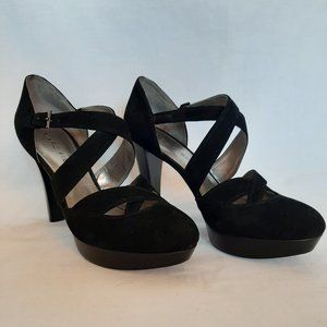 Mark Fisher Black Suede Platform Pump